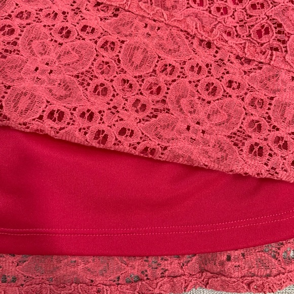 DONATED - Coral Lace/Eyelet Dress - Picture 7 of 7
